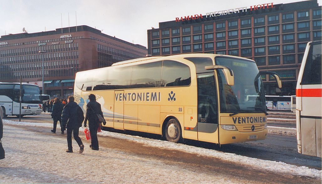 The Mercedes bus flagship at the Bus Station in Helsinki