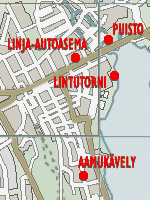 Kartta kuvauspaikoista