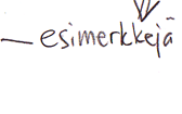 Esimerkkej